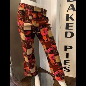 Lilly Pulitzer Fall Patchwork Rare Corduroy Pants sz 8